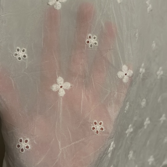 Johnny Was sheer color embroidered top - Picture 7 of 7